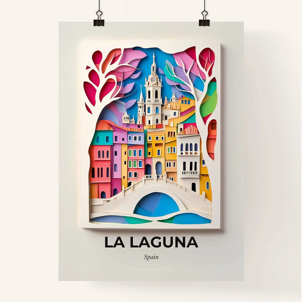 Vivid La Laguna, Spain, Colorful Poster