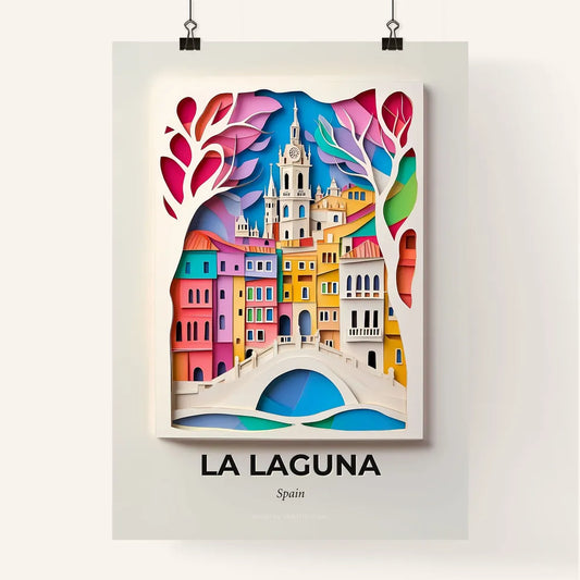 Vivid La Laguna, Spain, Colorful Poster