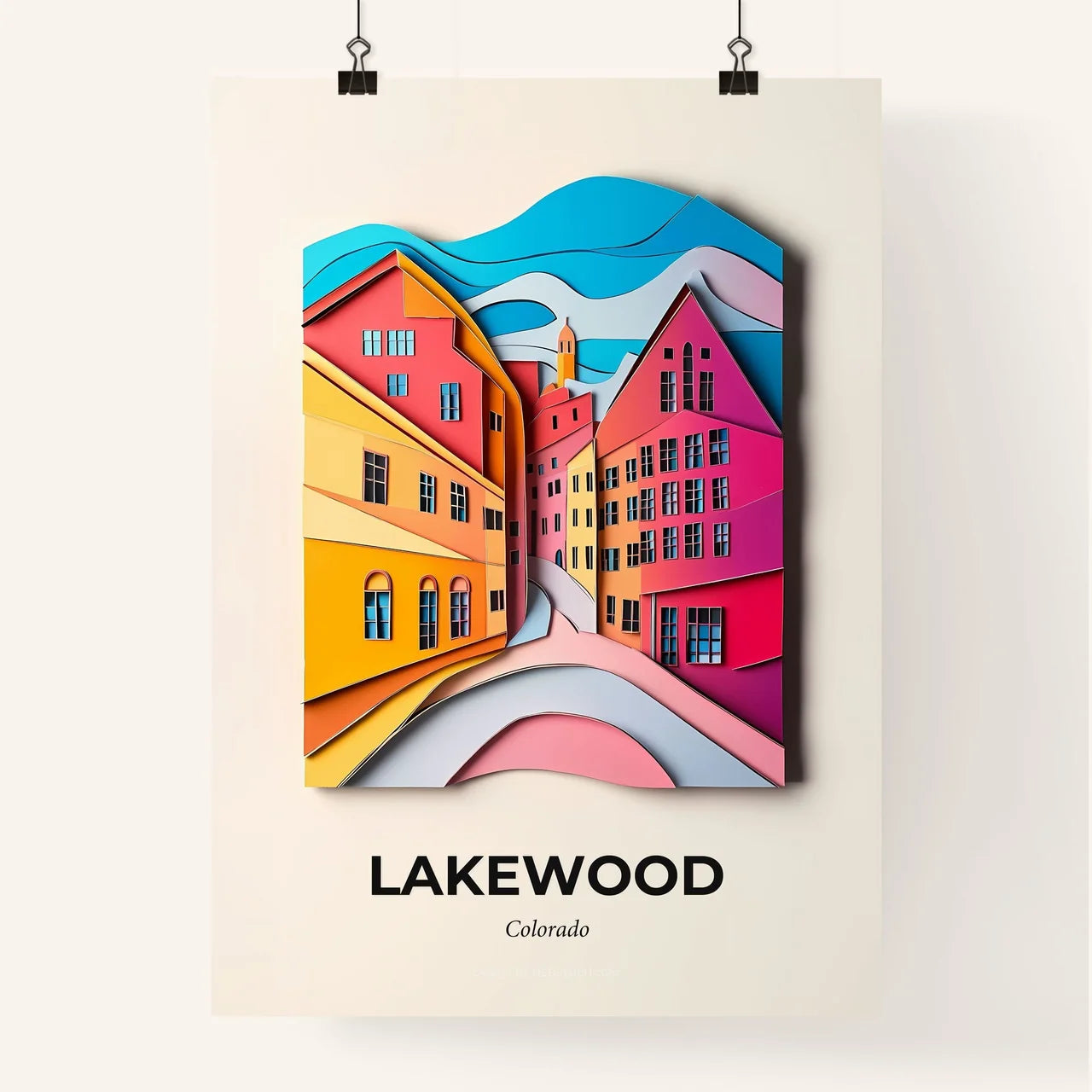 Vivid Lakewood, Colorado, Colorful Poster