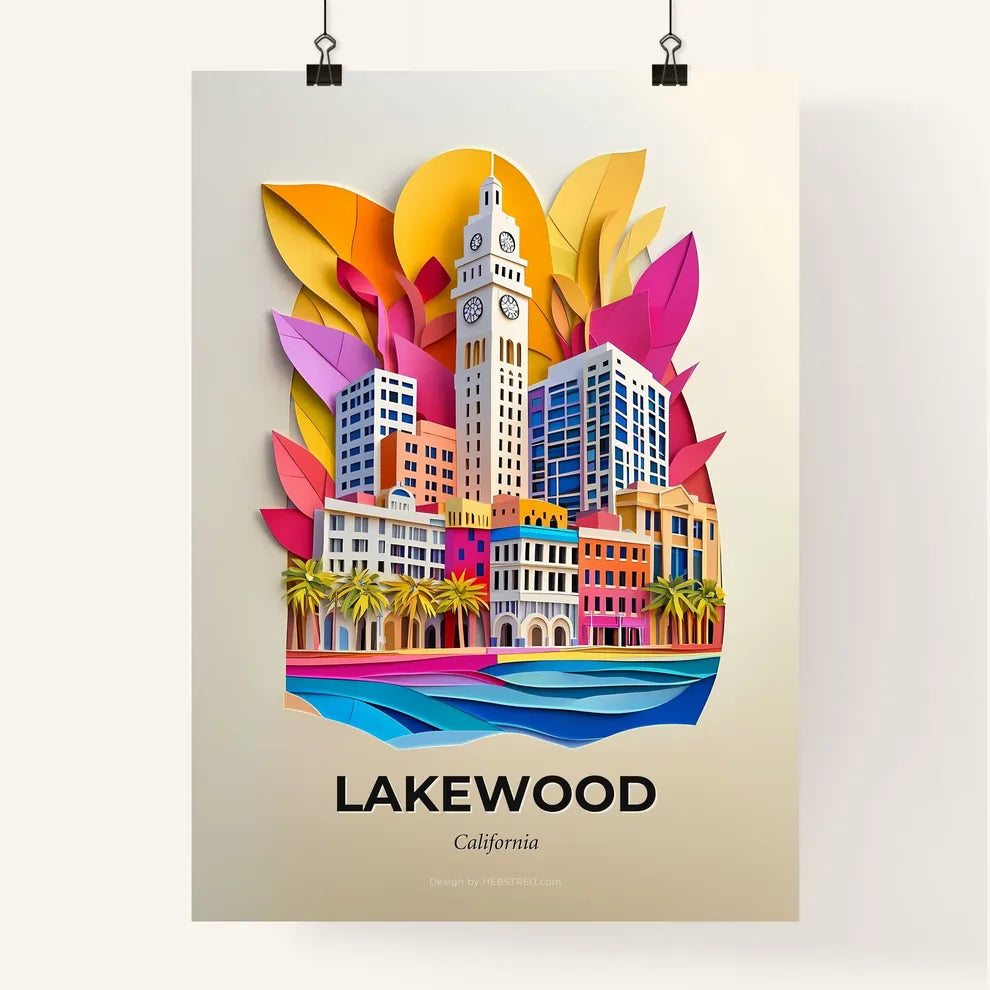 Vivid Lakewood, California, Colorful Poster