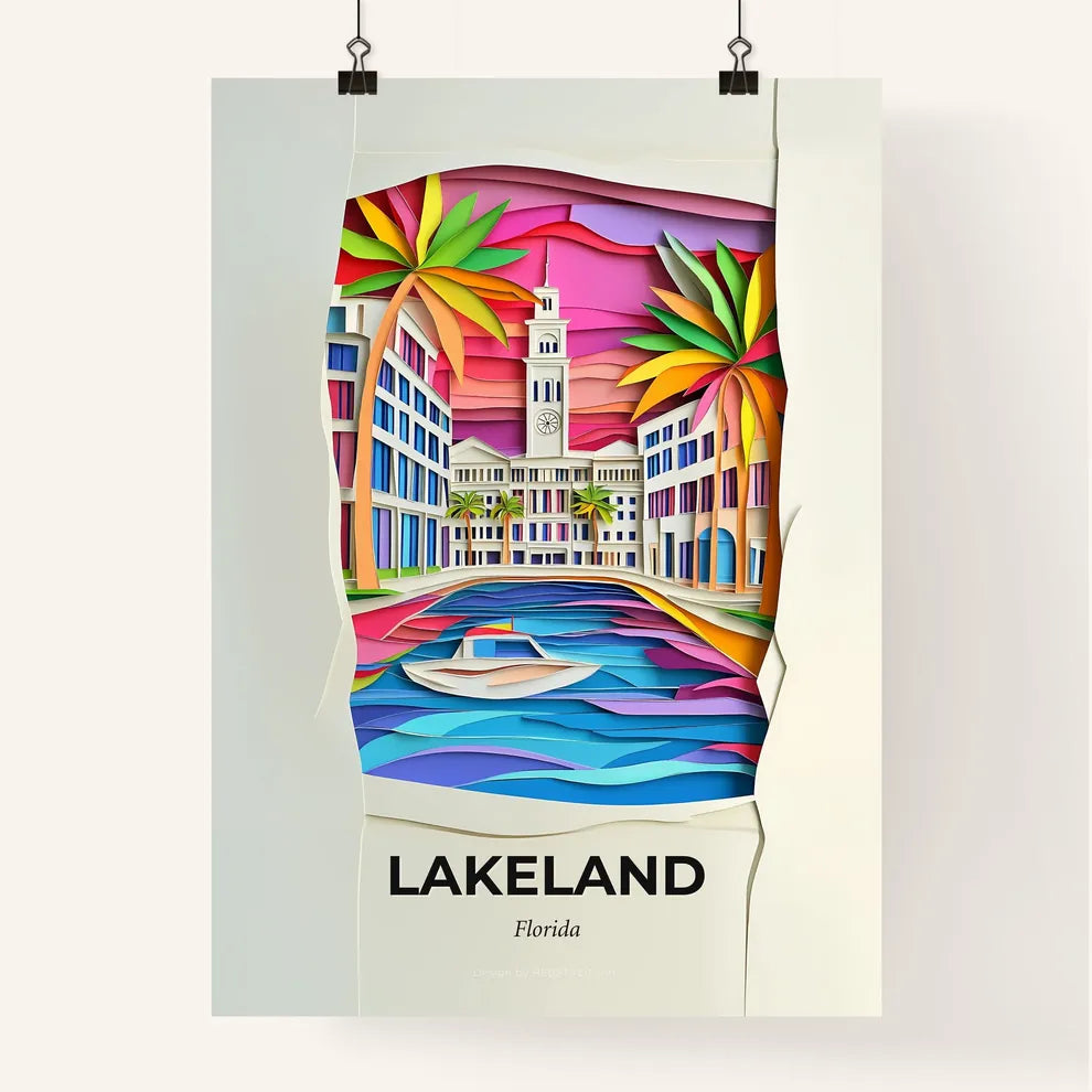 Vivid Lakeland, Florida, Colorful Poster