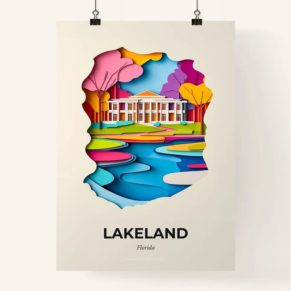 Vivid Lakeland, Florida, Colorful Poster