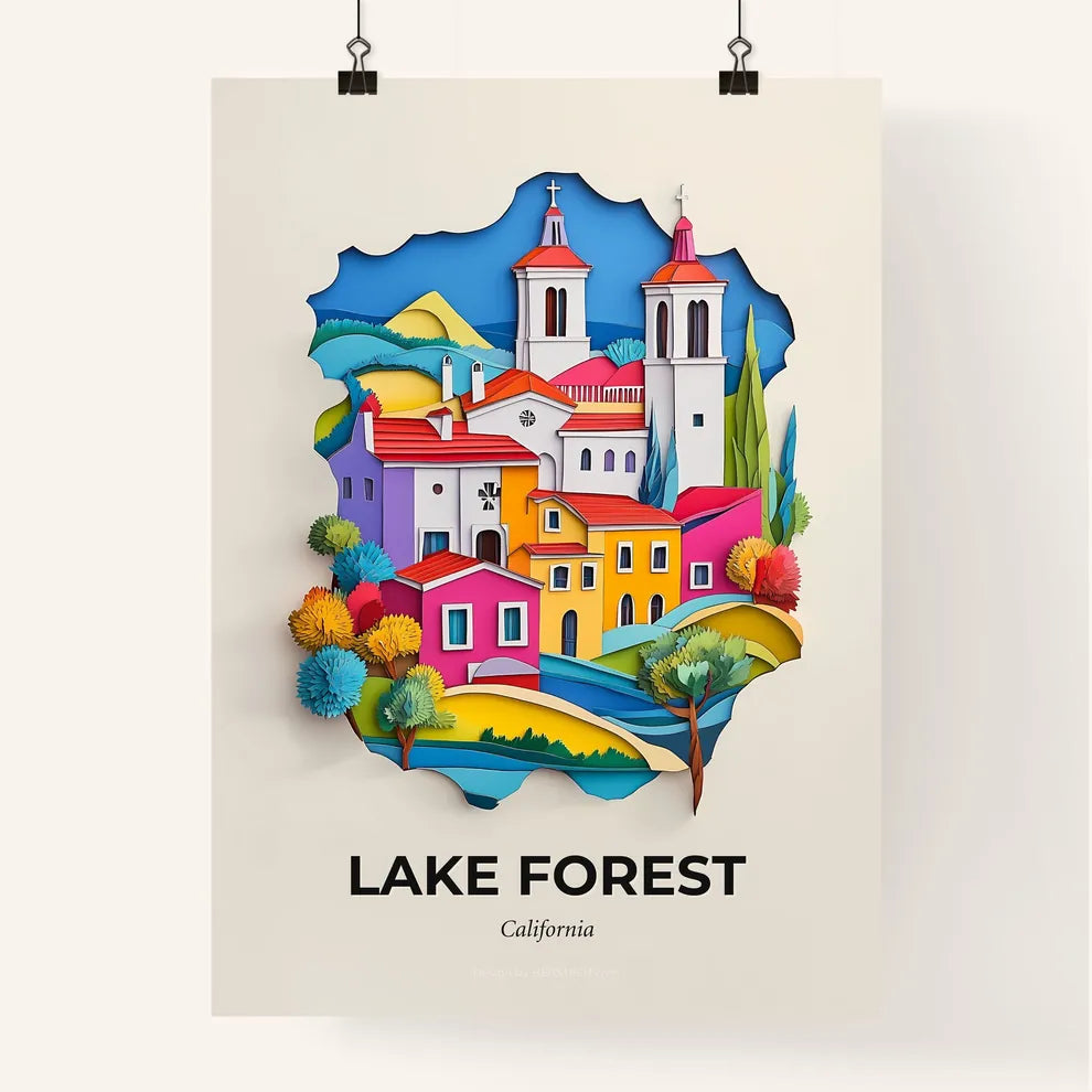 Vivid Lake Forest, California, Colorful Poster