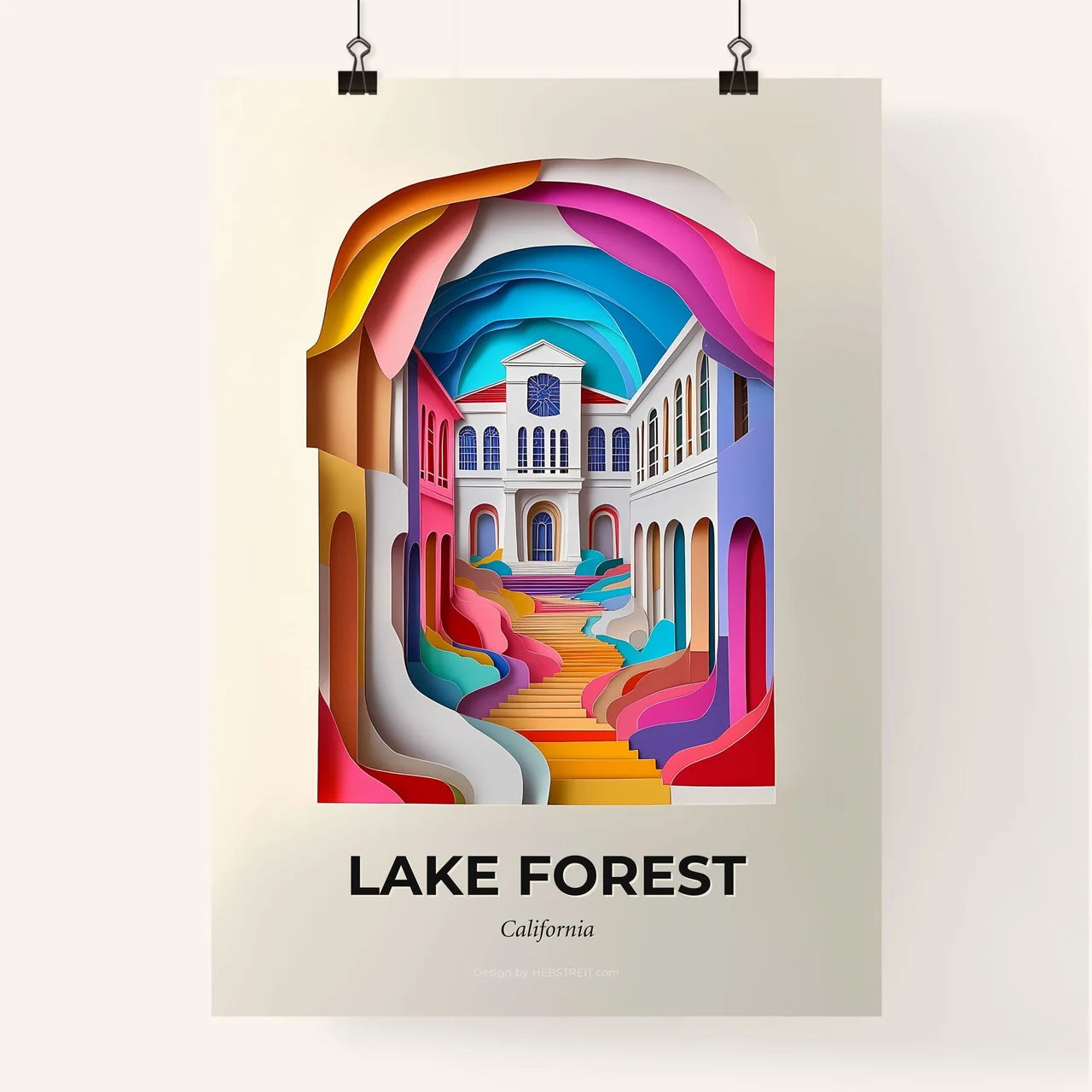 Vivid Lake Forest, California, Colorful Poster