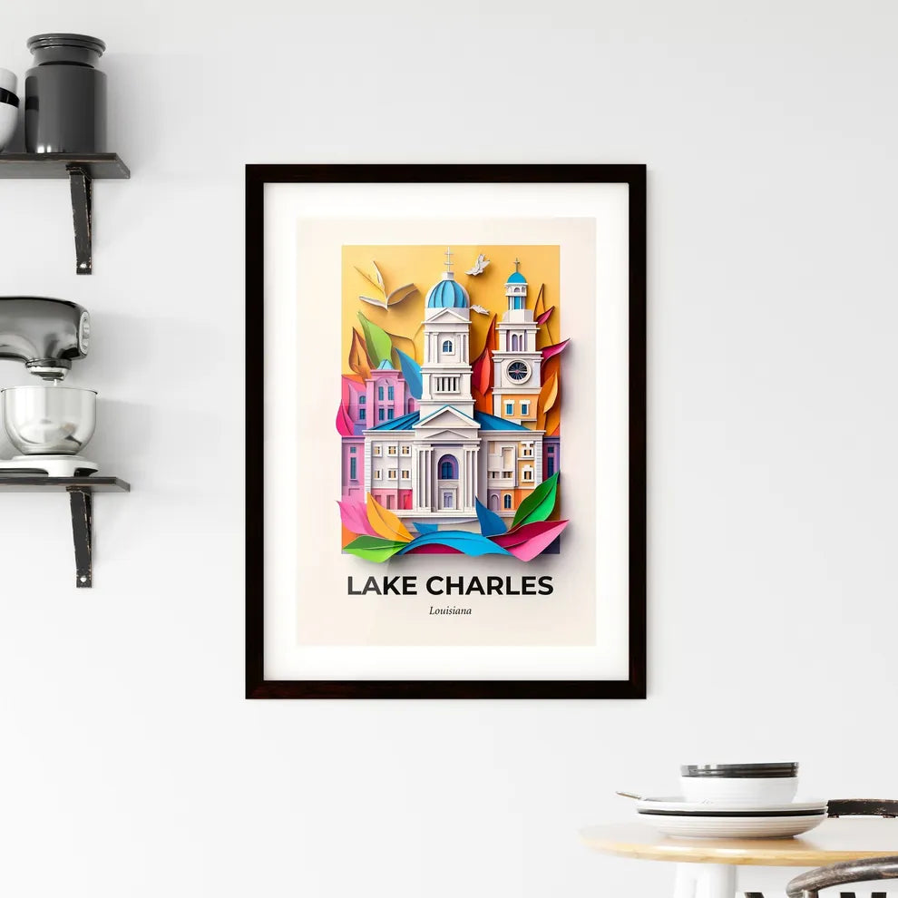Vivid Lake Charles, Louisiana, Framed Wall Art