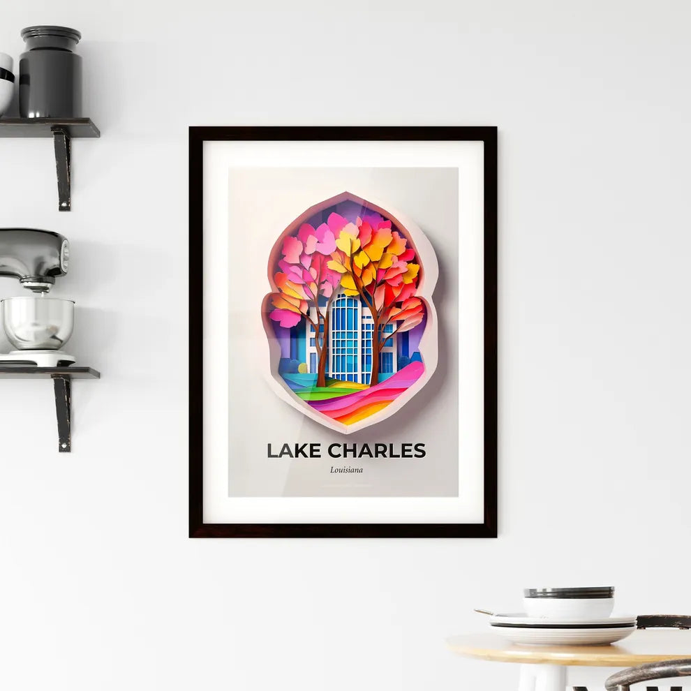 Vivid Lake Charles, Louisiana, Framed Wall Art