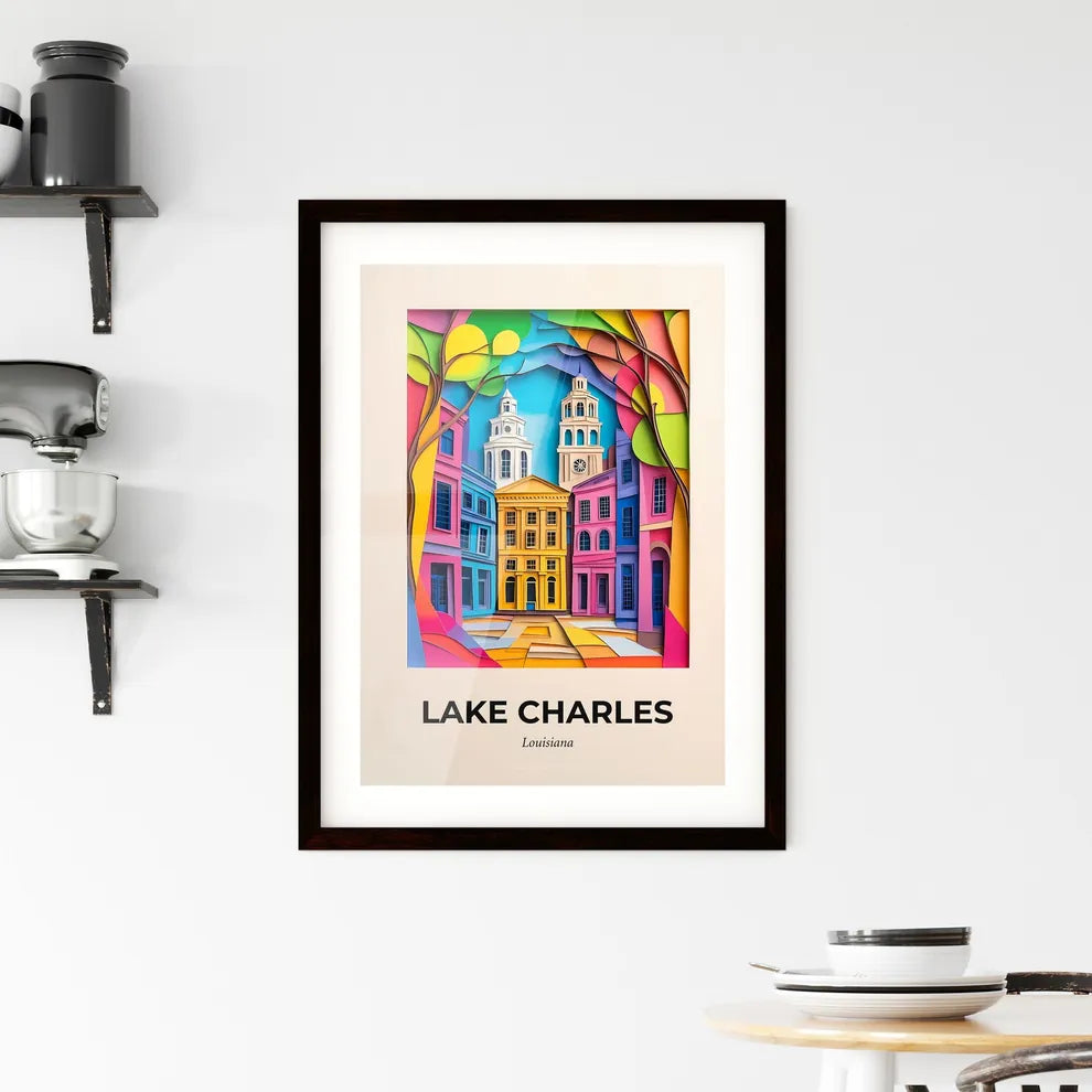 Vivid Lake Charles, Louisiana, Framed Wall Art