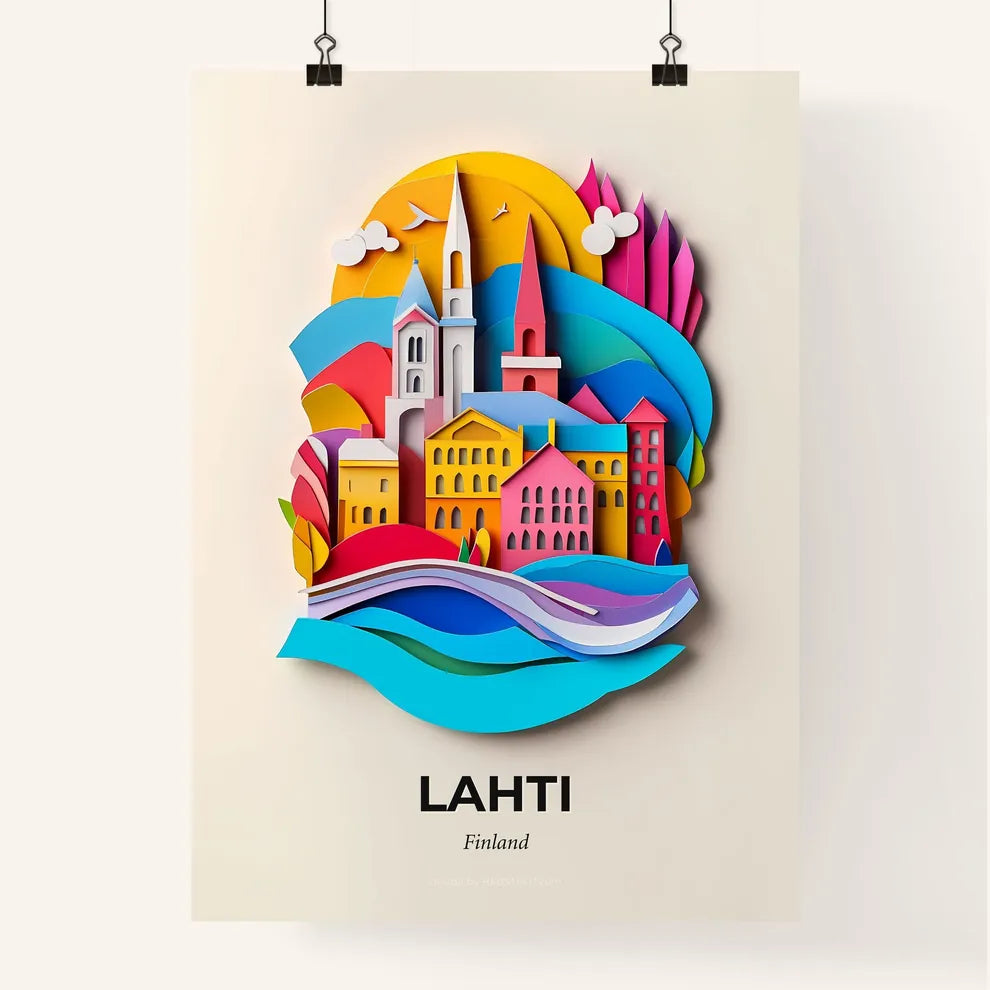 Vivid Lahti, Finland, Colorful Poster