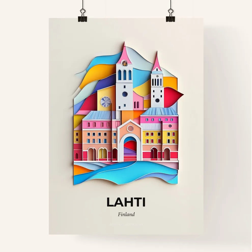 Vivid Lahti, Finland, Colorful Poster