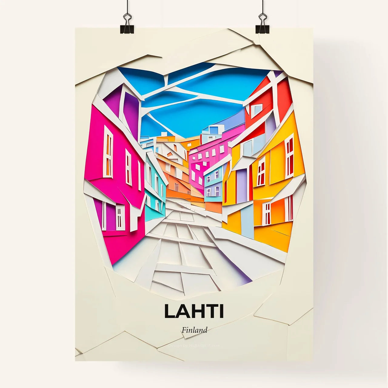 Vivid Lahti, Finland, Colorful Poster
