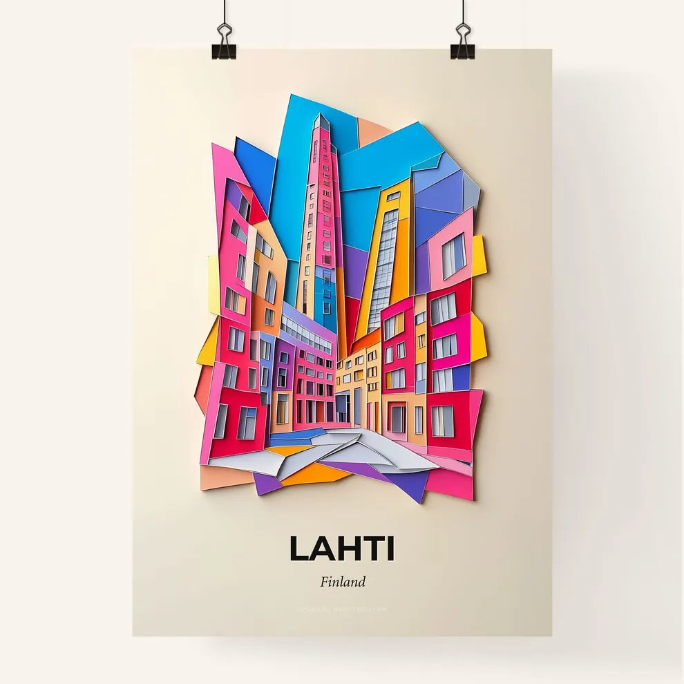 Vivid Lahti, Finland, Colorful Poster