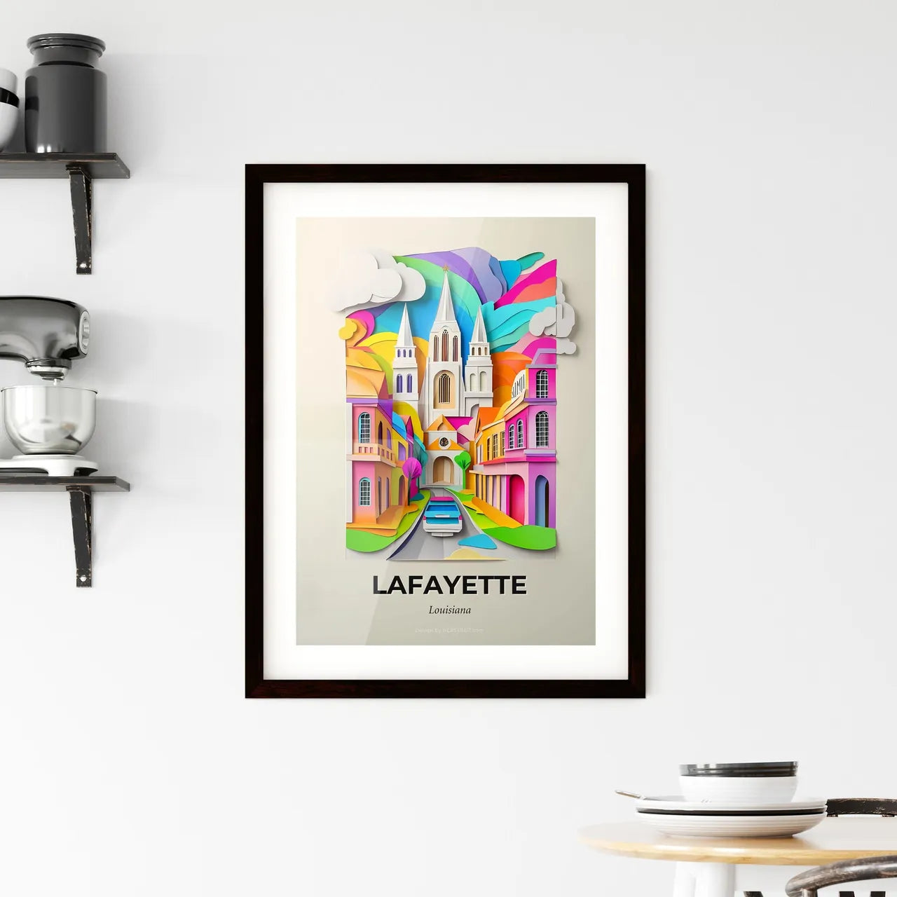 Vivid Lafayette, Louisiana, Framed Wall Art