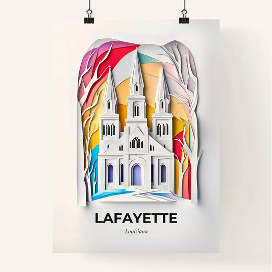Vivid Lafayette, Louisiana, Colorful Poster