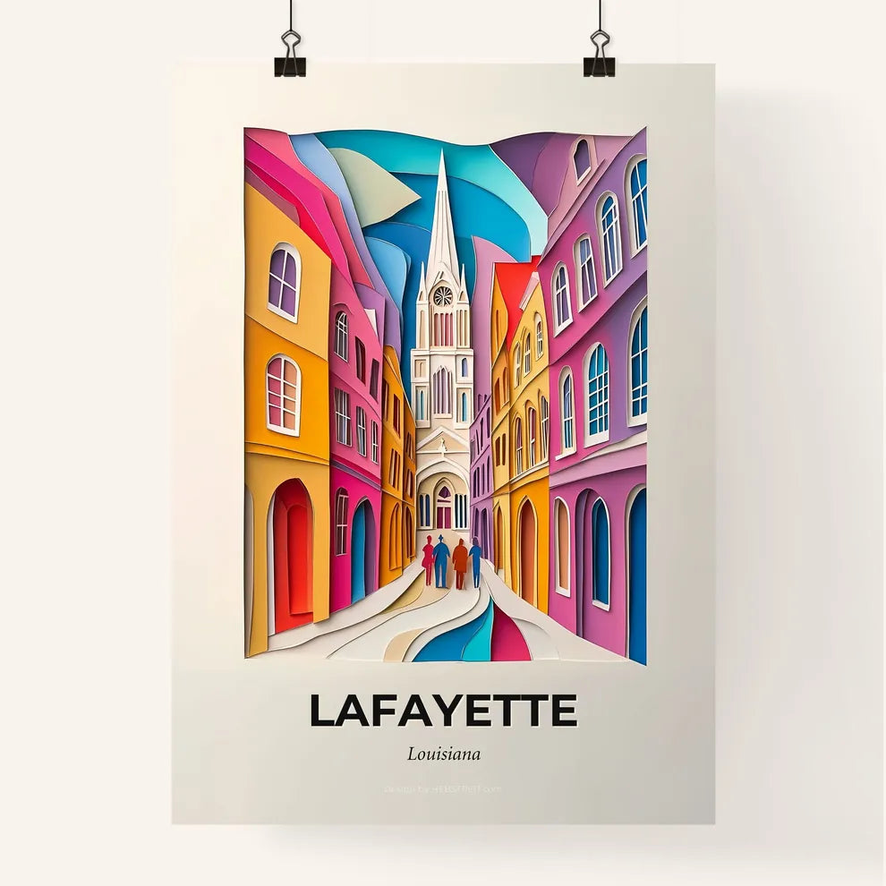 Vivid Lafayette, Louisiana, Colorful Poster