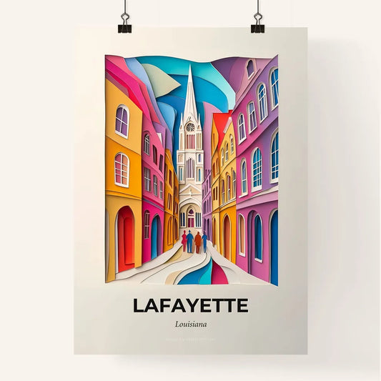 Vivid Lafayette, Louisiana, Colorful Poster