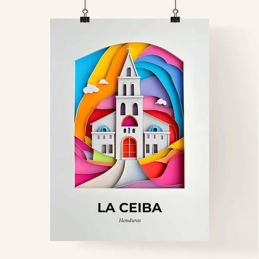 Vivid La Ceiba, Honduras, Colorful Poster