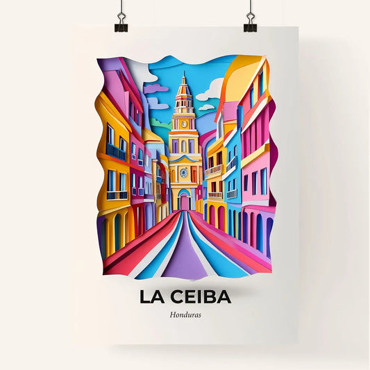 Vivid La Ceiba, Honduras, Colorful Poster