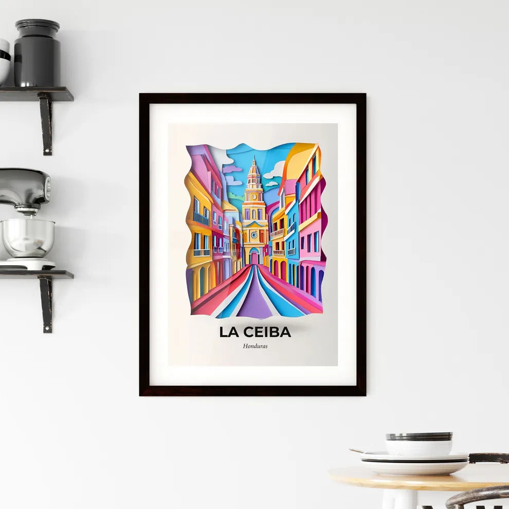 Vivid La Ceiba, Honduras, Framed Wall Art