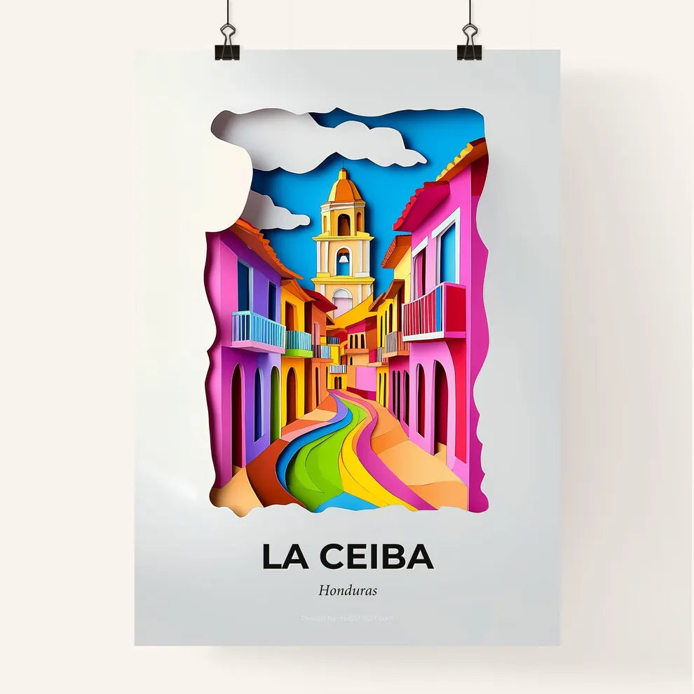 Vivid La Ceiba, Honduras, Colorful Poster