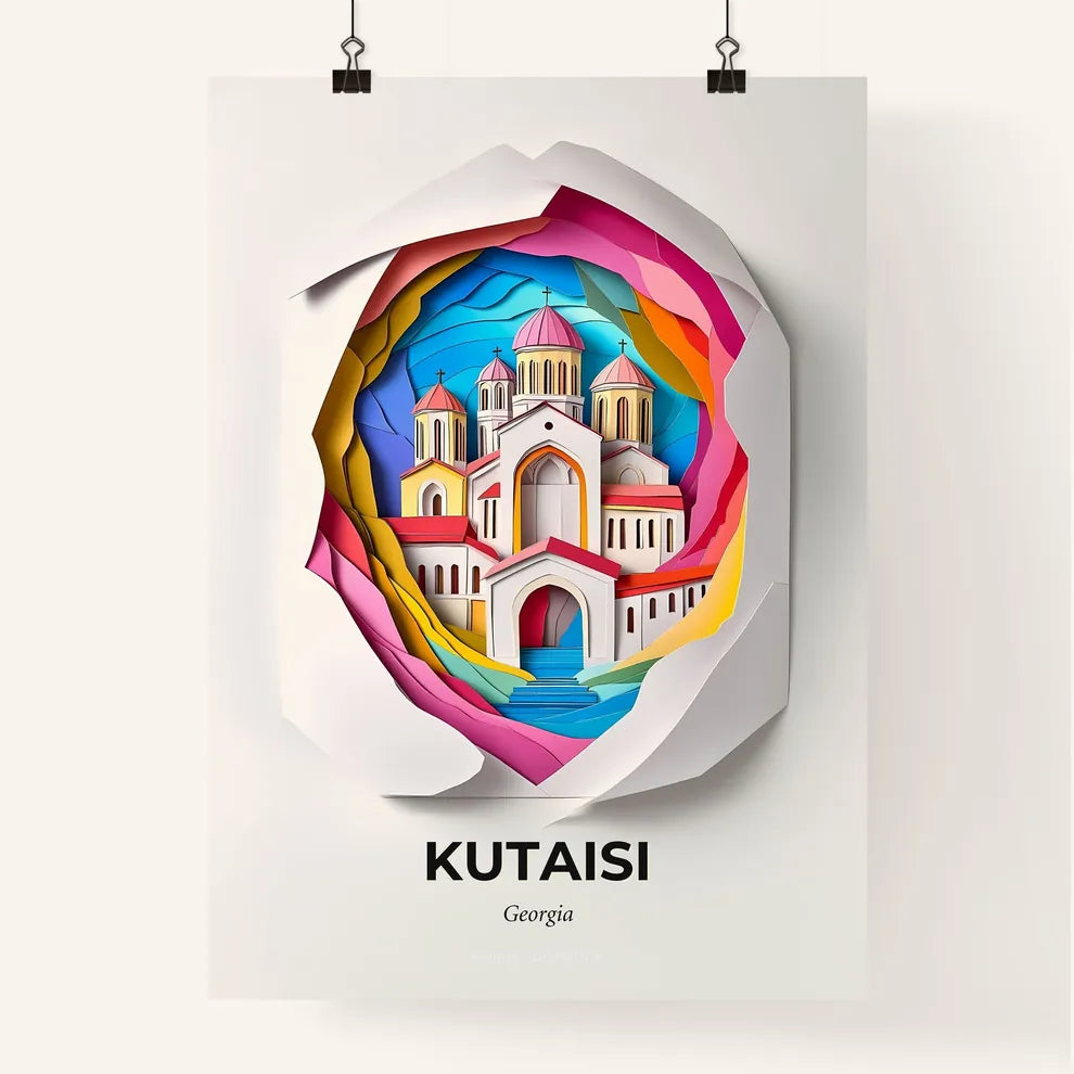 Vivid Kutaisi, Georgia, Colorful Poster
