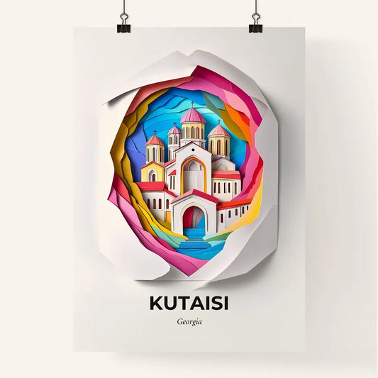 Vivid Kutaisi, Georgia, Colorful Poster