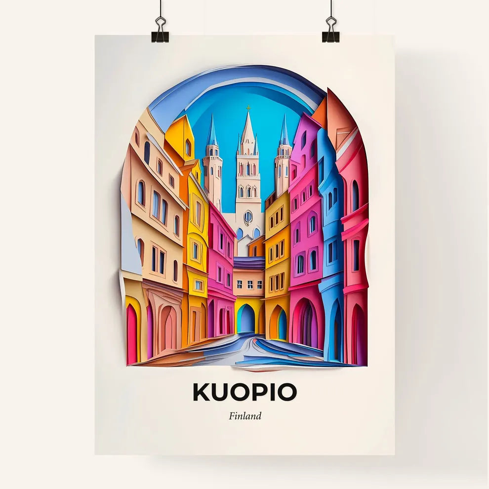 Vivid Kuopio, Finland, Colorful Poster