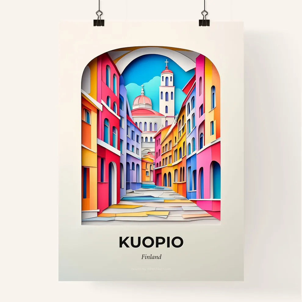 Vivid Kuopio, Finland, Colorful Poster