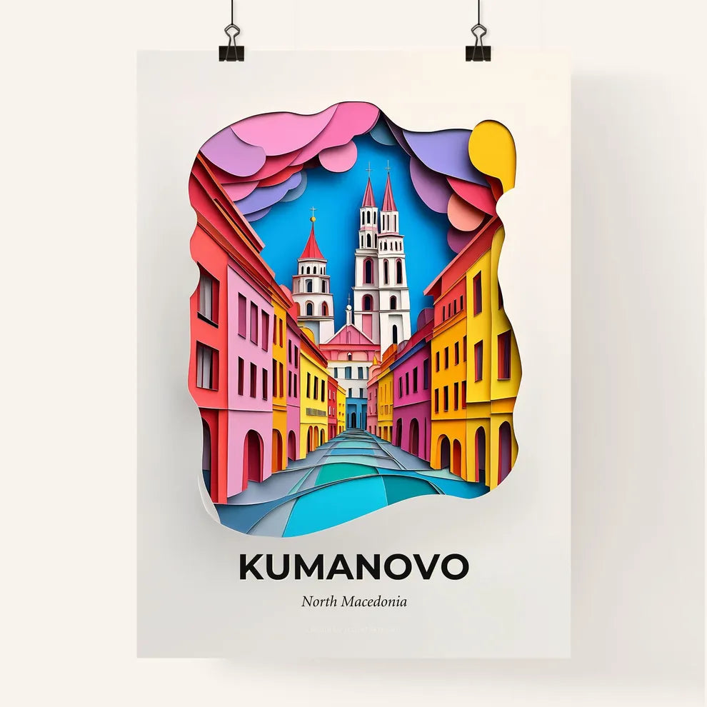 Vivid Kumanovo, North Macedonia, Colorful Poster