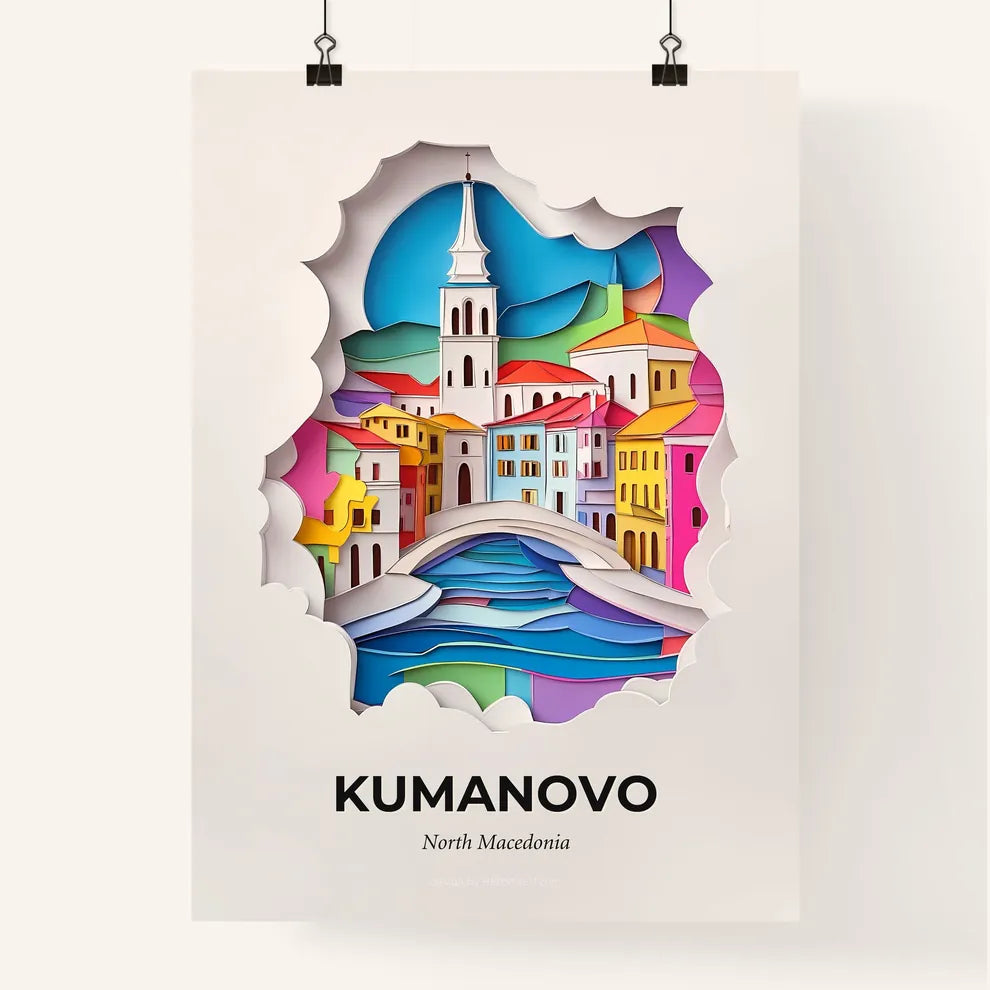 Vivid Kumanovo, North Macedonia, Colorful Poster