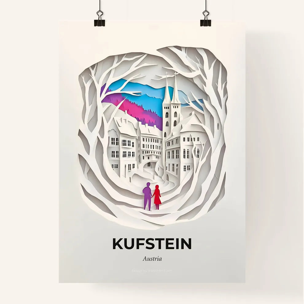 Vivid Kufstein, Austria, Colorful Poster