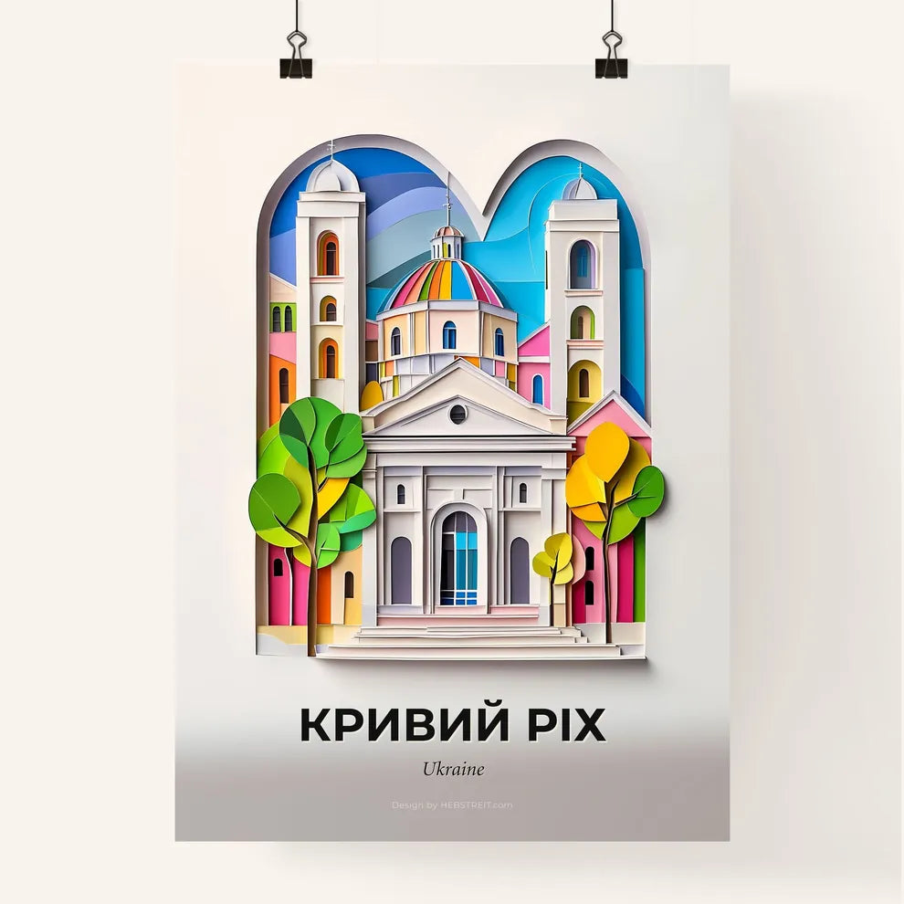 Vivid Kryvyi Rih, Ukraine, Colorful Poster