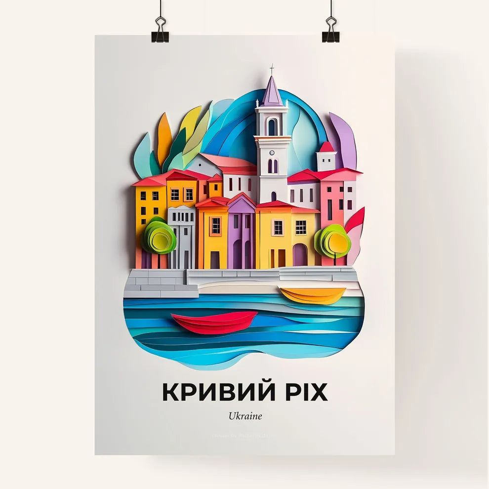 Vivid Kryvyi Rih, Ukraine, Colorful Poster
