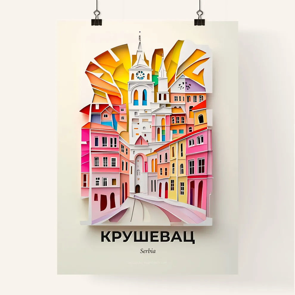 Vivid Kruševac, Serbia, Colorful Poster