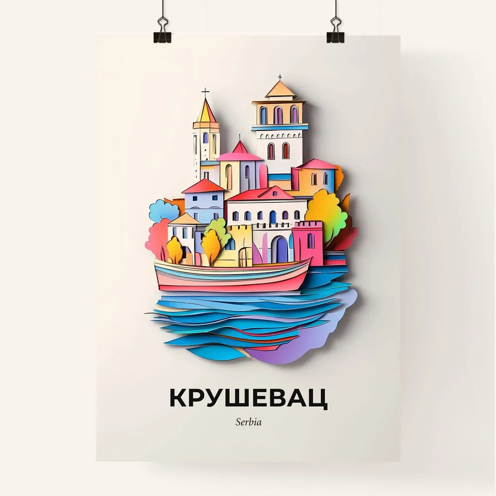Vivid Kruševac, Serbia, Colorful Poster