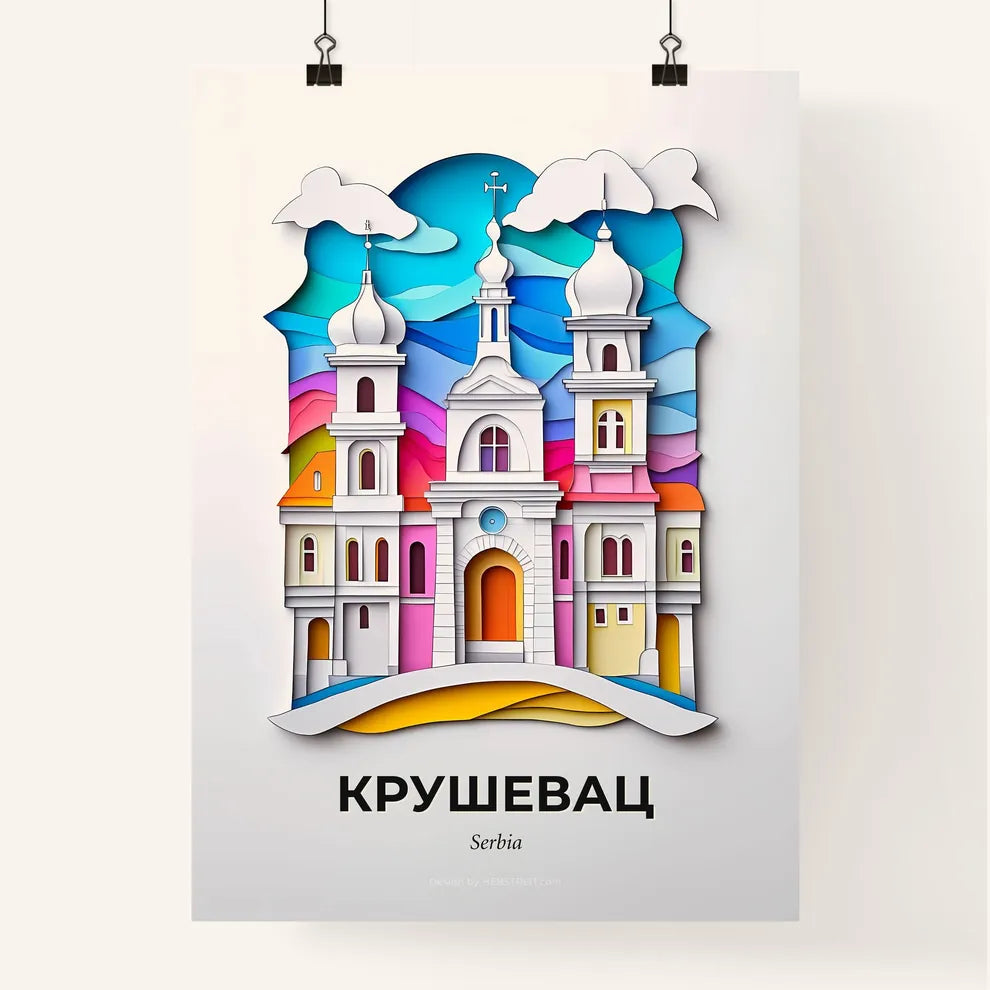 Vivid Kruševac, Serbia, Colorful Poster