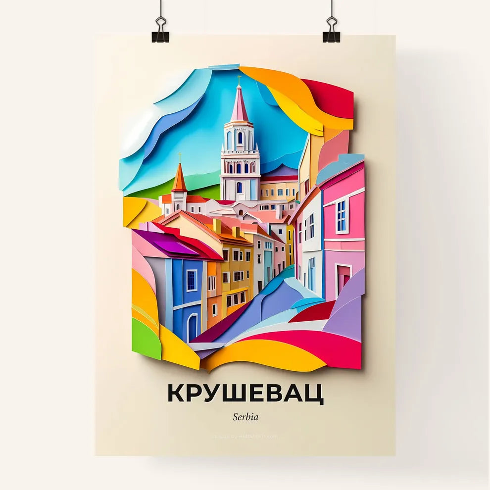 Vivid Kruševac, Serbia, Colorful Poster