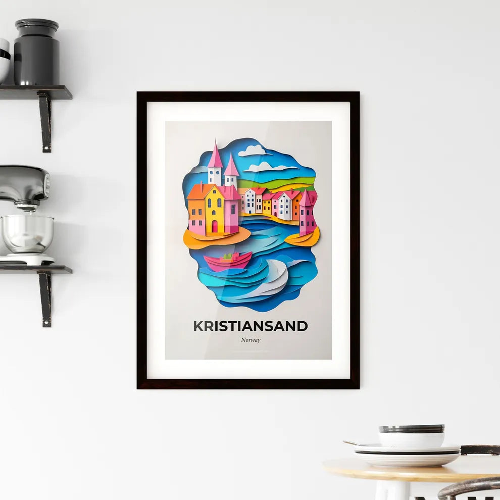 Vivid Kristiansand, Norway, Framed Wall Art