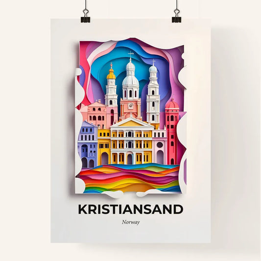 Vivid Kristiansand, Norway, Colorful Poster
