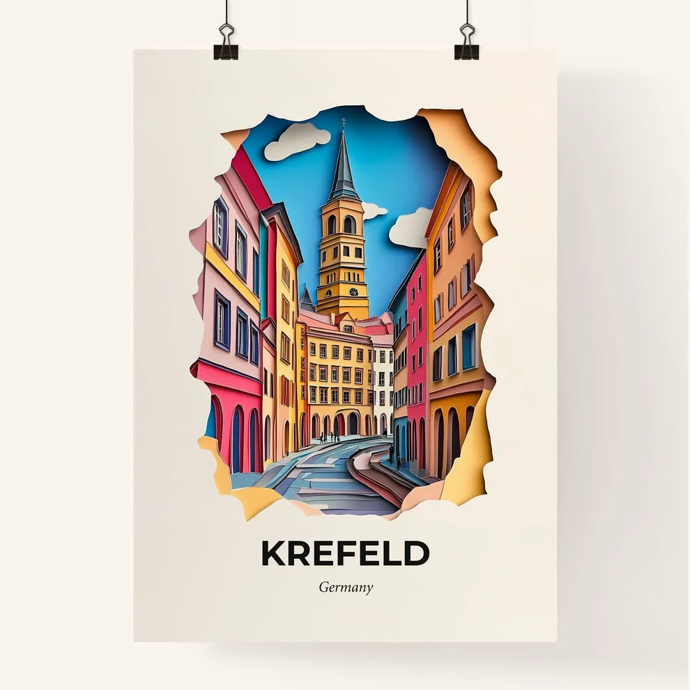 Vivid Krefeld, Germany, Colorful Poster
