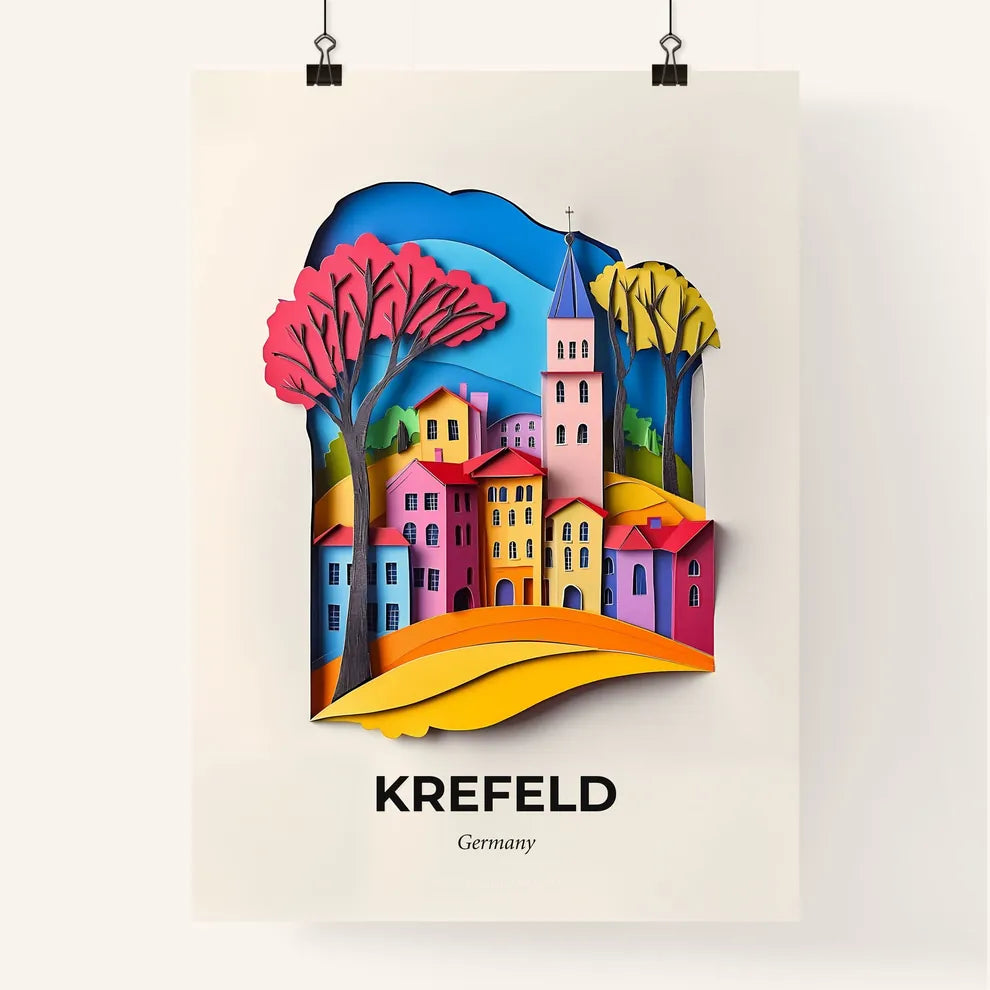 Vivid Krefeld, Germany, Colorful Poster