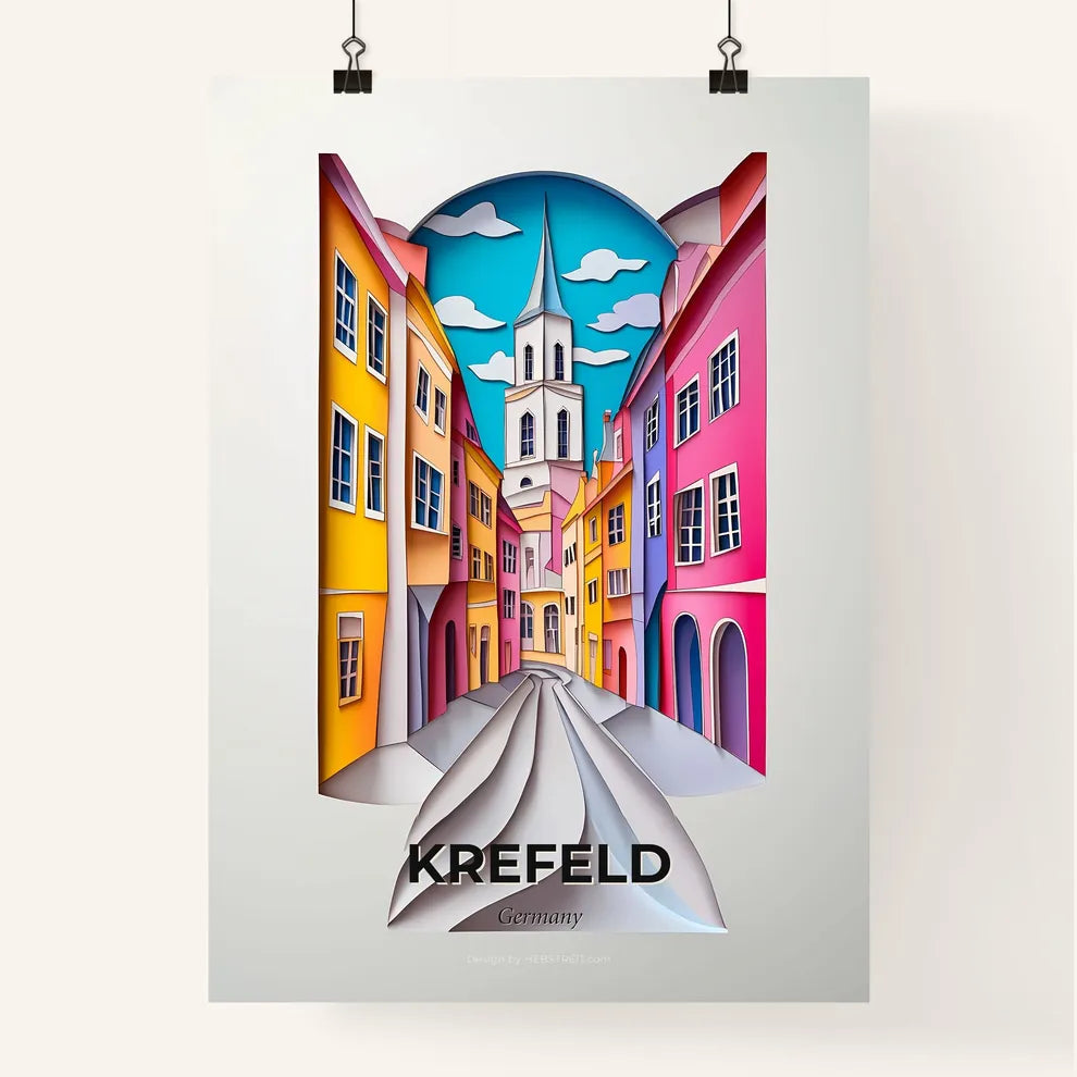 Vivid Krefeld, Germany, Colorful Poster