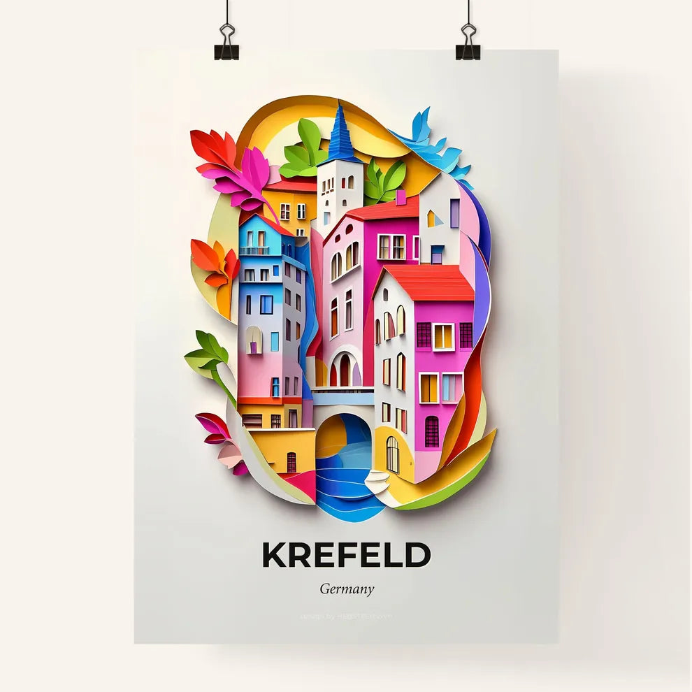 Vivid Krefeld, Germany, Colorful Poster