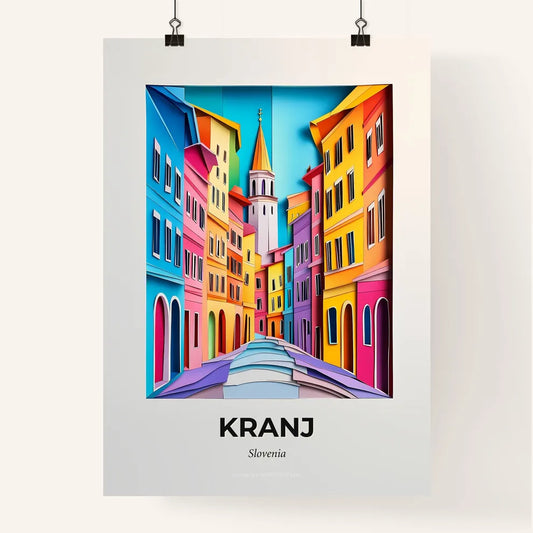 Vivid Kranj, Slovenia, Colorful Poster