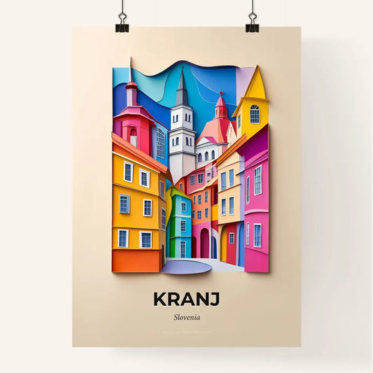 Vivid Kranj, Slovenia, Colorful Poster