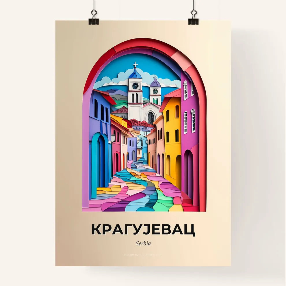 Vivid Kragujevac, Serbia, Colorful Poster