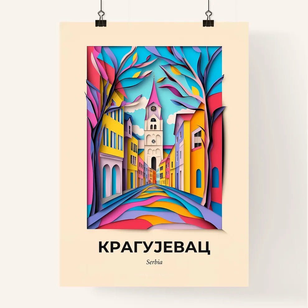 Vivid Kragujevac, Serbia, Colorful Poster