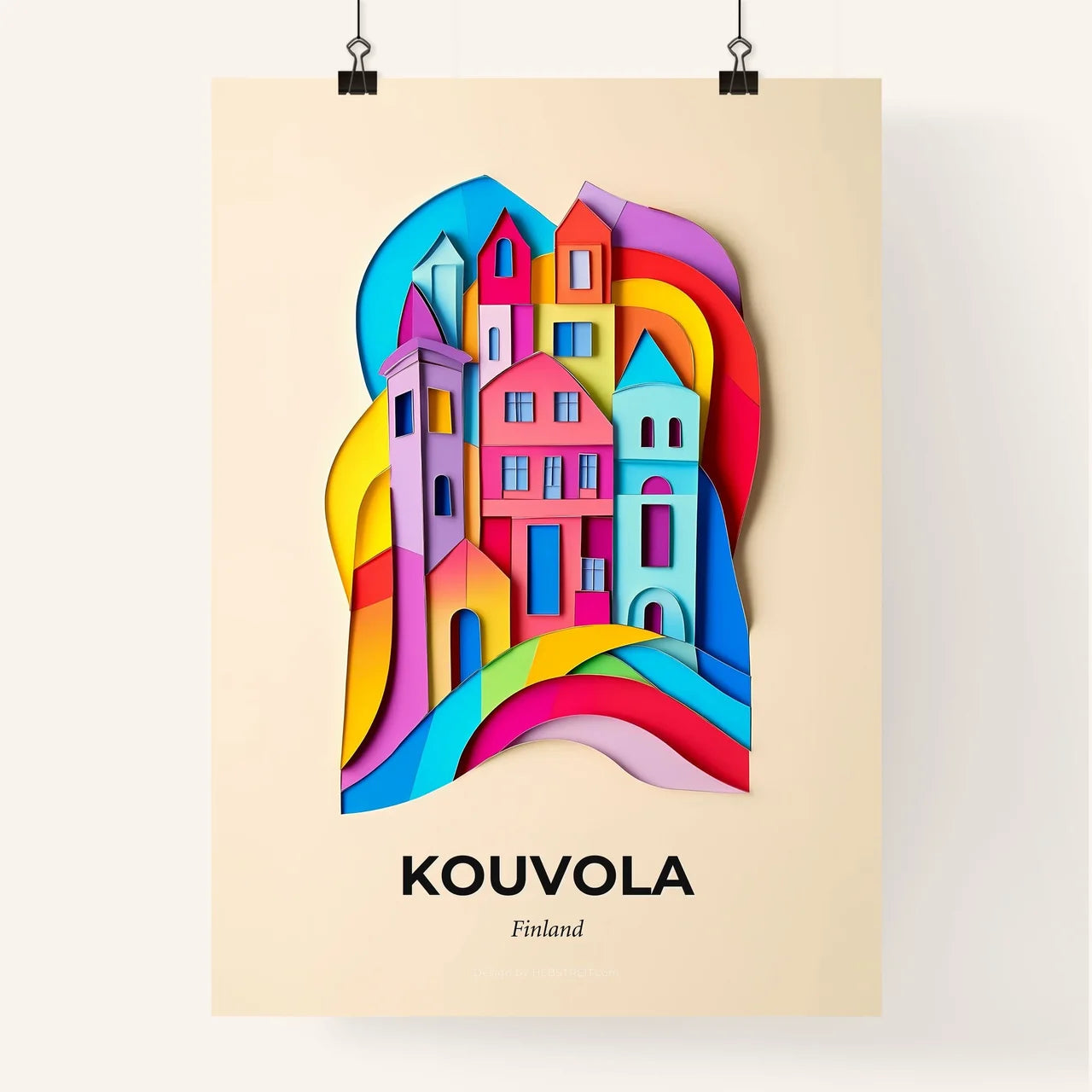 Vivid Kouvola, Finland, Colorful Poster