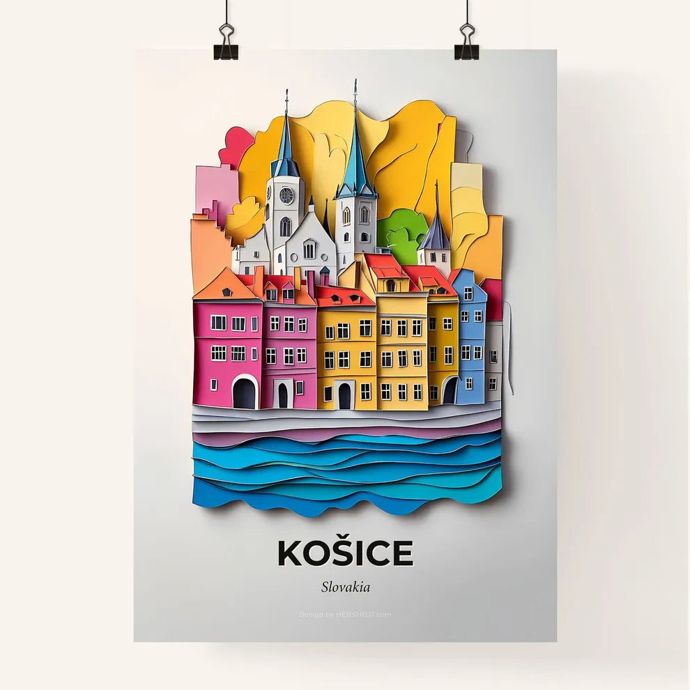 Vivid Košice, Slovakia, Colorful Poster