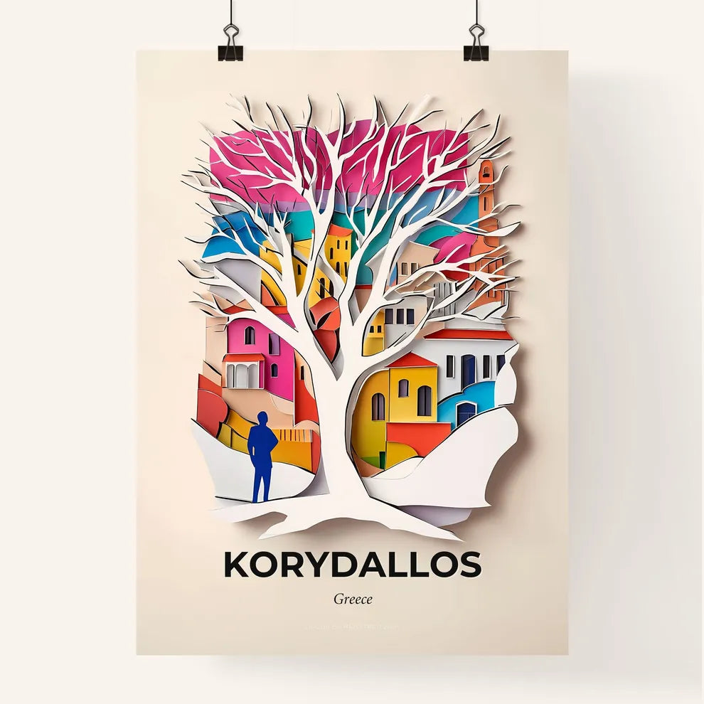 Vivid Korydallos, Greece, Colorful Poster