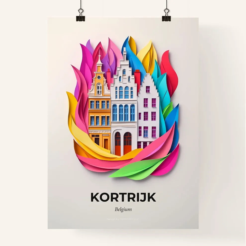 Vivid Kortrijk , Belgium, Colorful Poster
